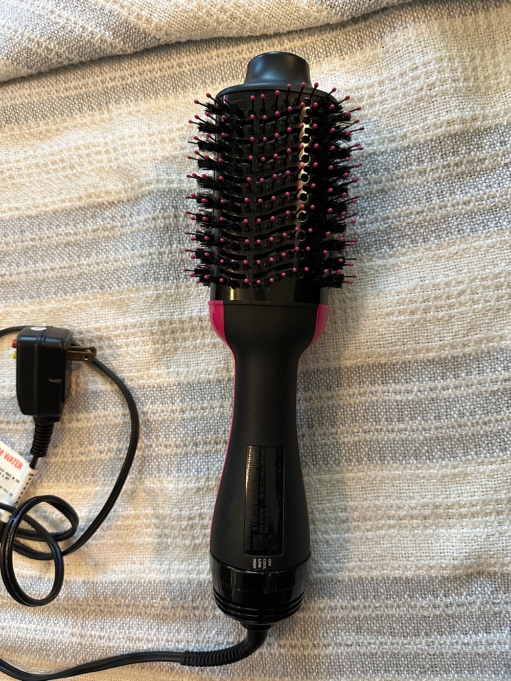 Revlon Black and Pink Hot Air Styling Brush - Picture 6 of 7